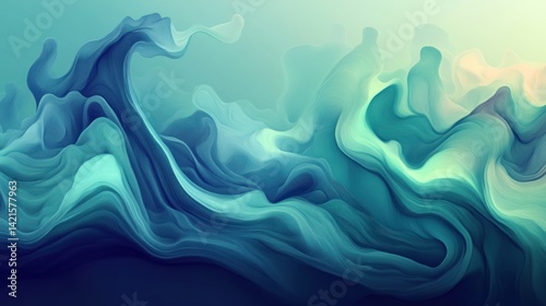 Obraz na płótnie Abstract Flowing Liquid Design w salonie