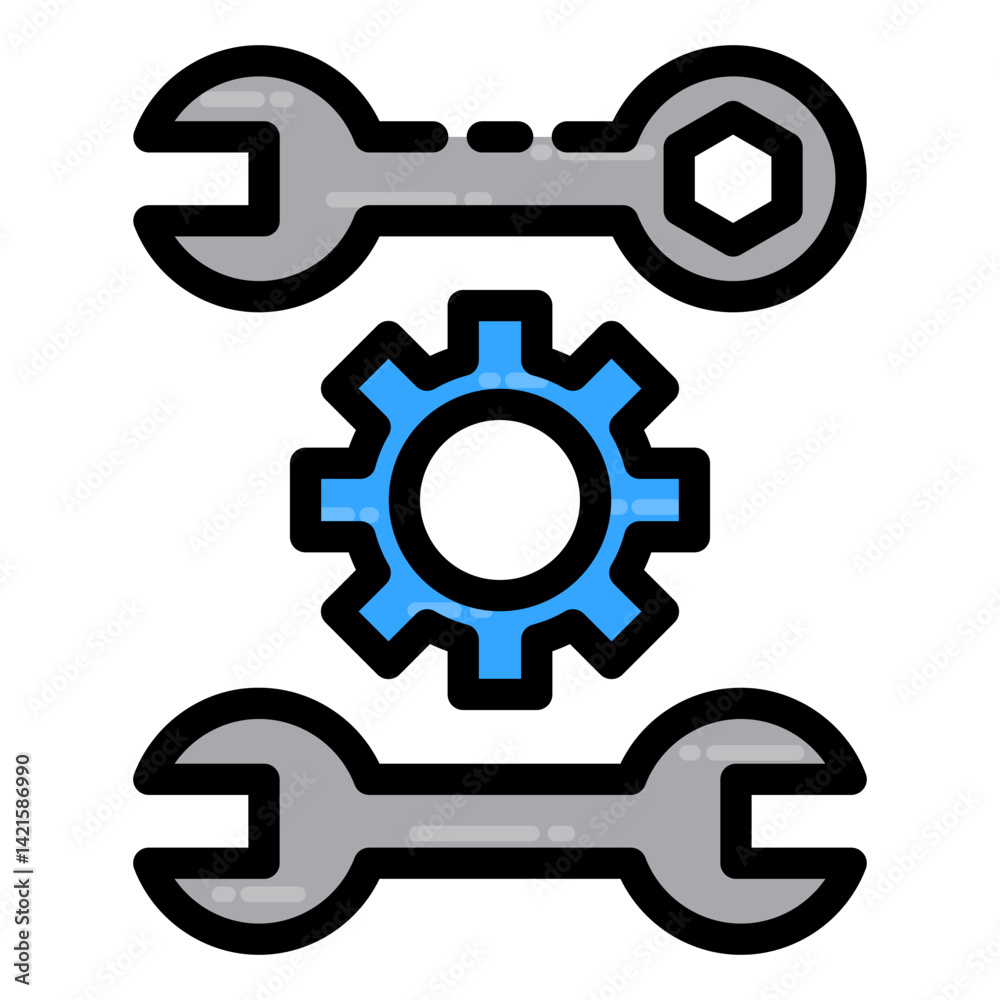 Obraz premium Wrench Tools Filled