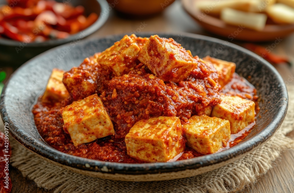 Authentic homemade Thai chili paste with crispy f Authentic homemade Thai chili paste with crispy f