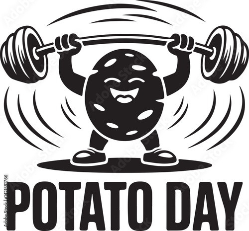 International potato day of Vector Illustration | national potato day celebration | creative concepts of raw potato | National Potato Day Icon with Smiling Cartoon Potato Illustration
