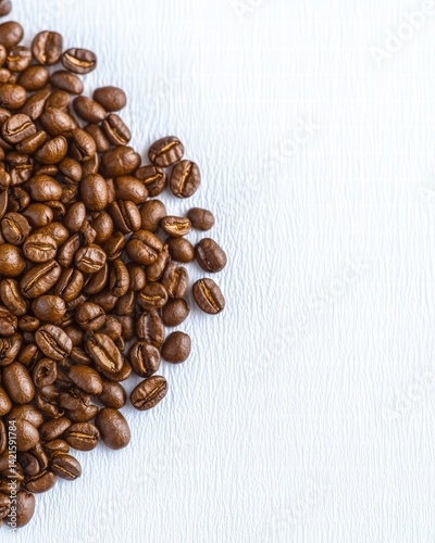 A close-up view of glossy coffee beans showcasing their unique characteristics and rich color