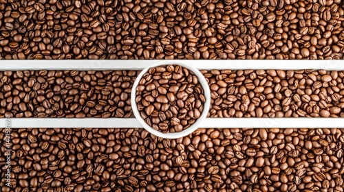 A close-up image of coffee beans highlighting their rich color and unique texture in natural light