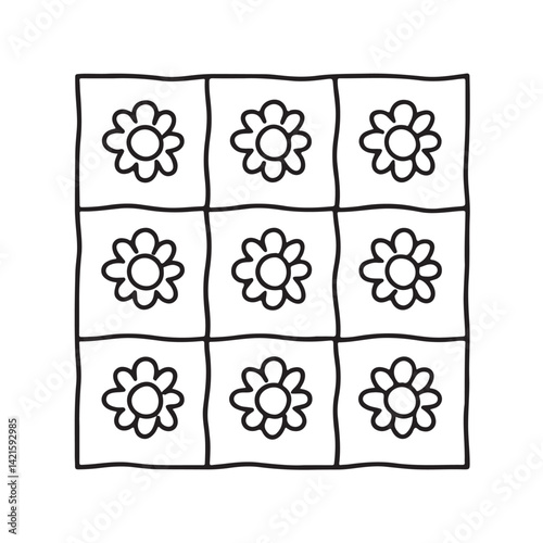 Comfy Patterns Coloring Pages for Adults and Kids, Bold and Easy Coloring Page, Simple and Big Designs, Line Art Victor Illustration, Black and White