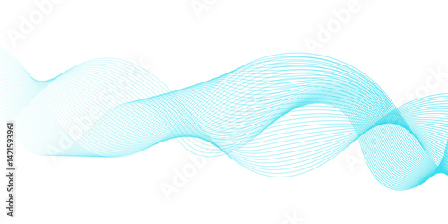 Digital frequency equalizer. digital Stylized line art background.Abstract wave line.Vector
