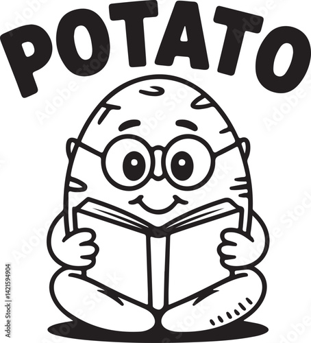 International potato day of Vector Illustration | national potato day celebration | creative concepts of raw potato | National Potato Day Icon with Smiling Cartoon Potato Illustration