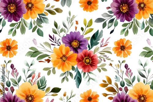 Watercolor Floral Arrangement with Dark Background for Elegant Designs