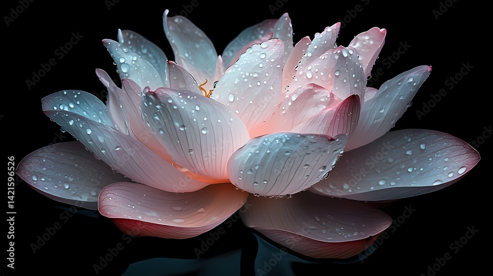 serene pink lotus flower