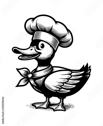 Chef Duck Teal Goose and Swan Cooking in Kitchen Restaurant Culinary Scene