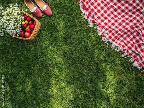Obraz na płótnie Picnic on the Grass w salonie