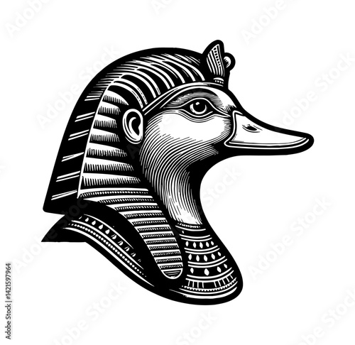 Duck Teal Goose Swan Egyptian Pharaoh Fashion Ancient Egypt Royal Costume