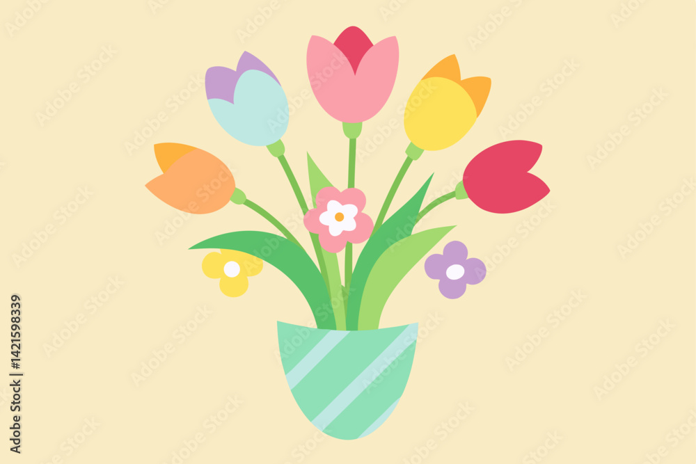 Naklejka premium tulips in vase