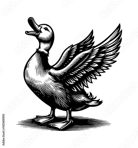 Image of a group of waterfowl that roar or shout loudly in the wild nature