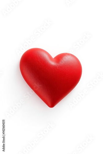 Red heart shape on white background


