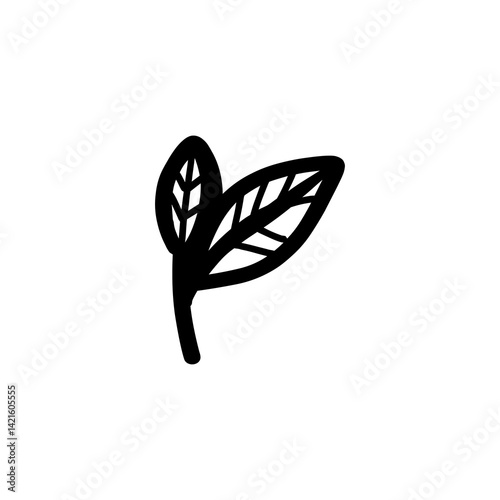 leaf doodle icon