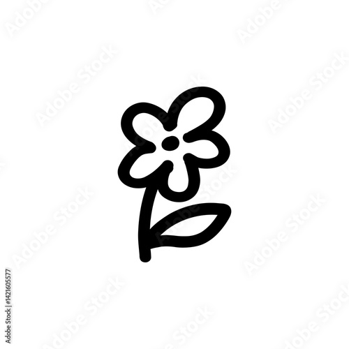 flower doodle icon