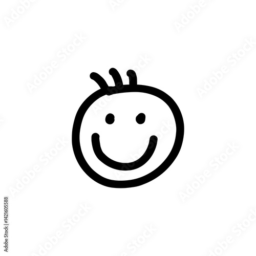 smile doodle icon