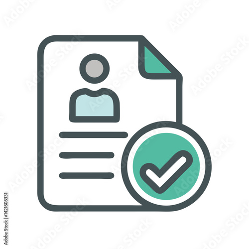 Approved ID Document Icon Representing Verified Identity and Authorization Status