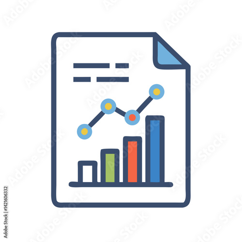 Analytics Report Icon Representing Business Performance and Data Insights