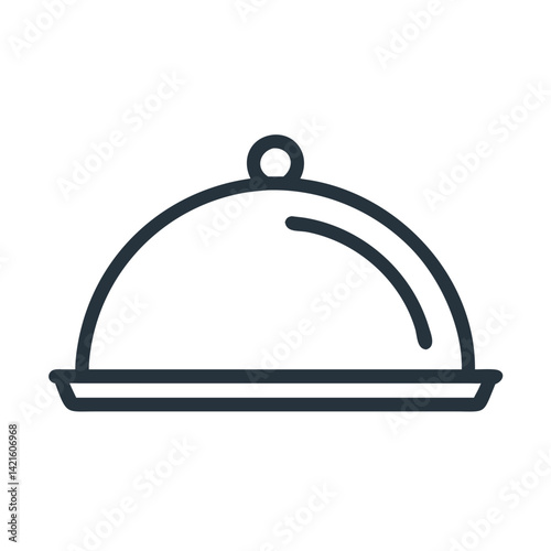 Cloche Dish Cover Icon Representing Food Serving and Restaurant Meal Presentation
