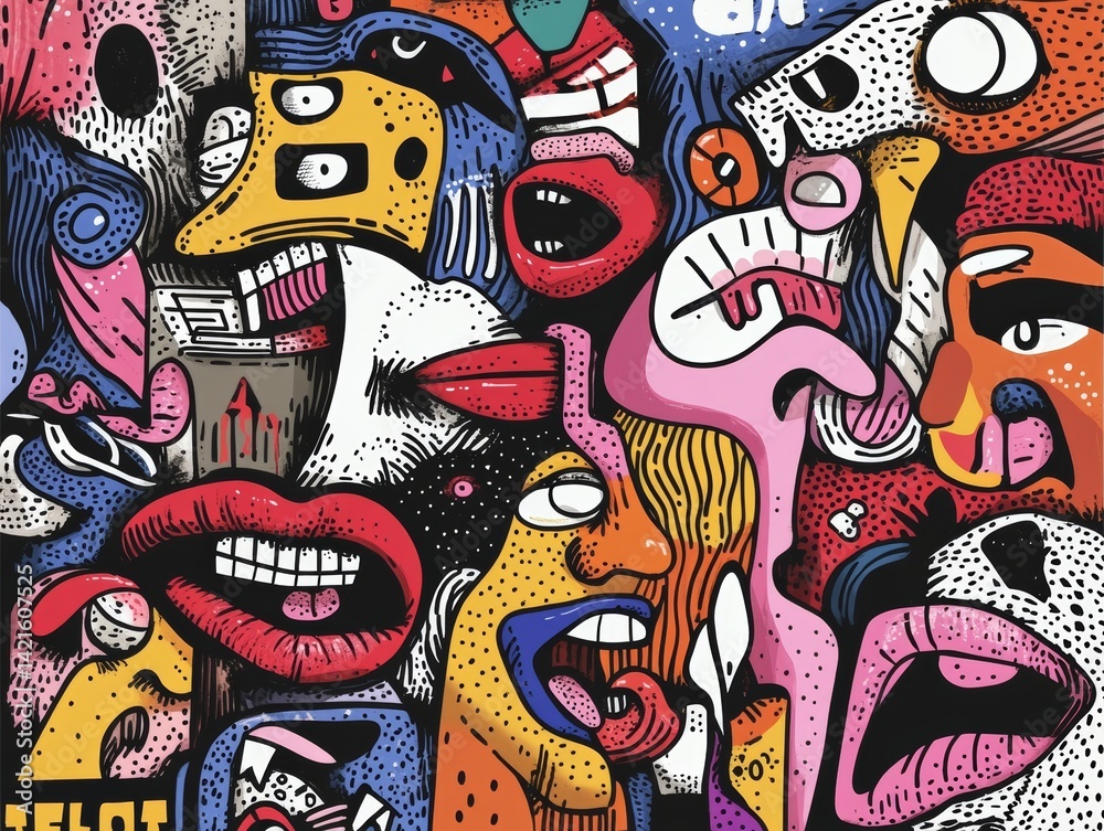 Obraz premium A vibrant digital artwork. Generative AI