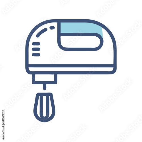 Dough Mixer Icon Representing Baking Equipment and Culinary Tool