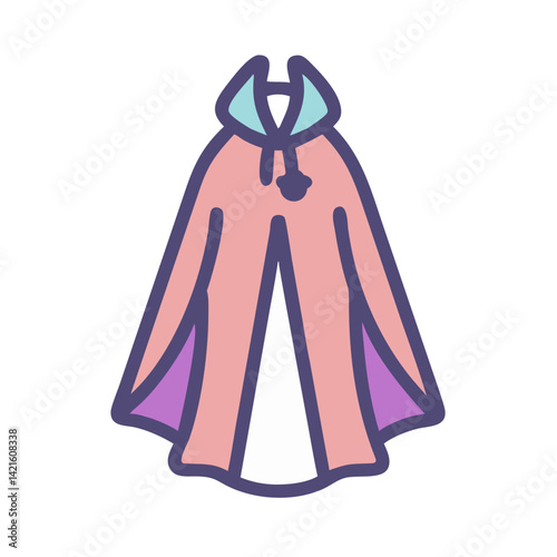 Enchanted Cloak Icon Representing Magical Garment and Fantasy Attire