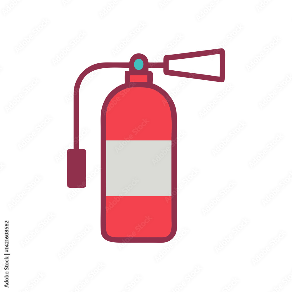 Fire Extinguisher Icon Representing Hotel Safety and Fire Protection Fire Extinguisher Icon Representing Hotel Safety and Fire Protection
