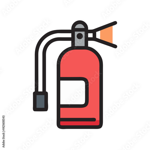 Fire Extinguisher Icon Representing Hotel Safety and Fire Protection