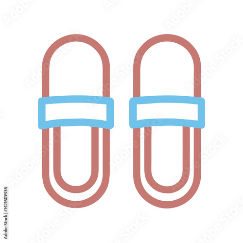 Guest Slippers Icon Representing In-Room Comfort and Hotel Hospitality