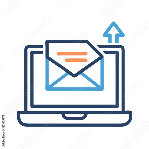 Laptop with Email Icon Representing Email Marketing and Digital Communication