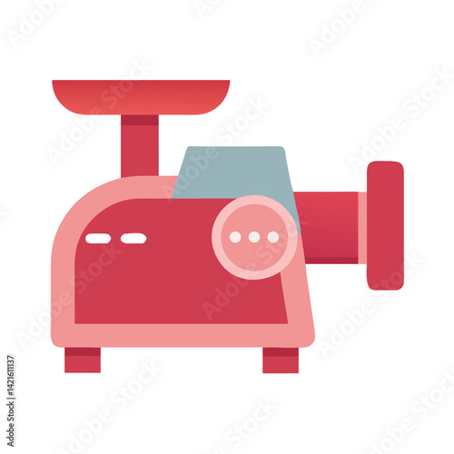 Meat Grinder Icon Representing Food Mincer and Kitchen Processing Tool