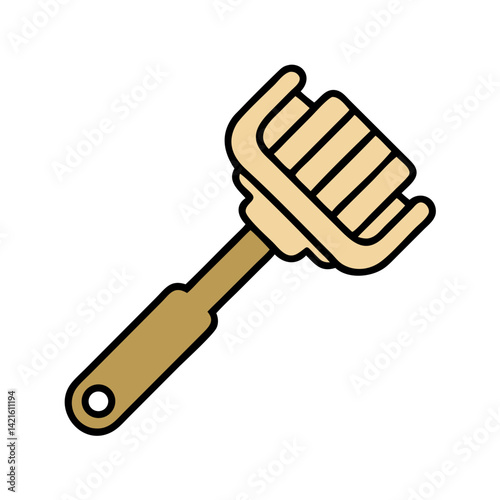 Meat Tenderizer Icon Representing Meat Softening and Kitchen Preparation