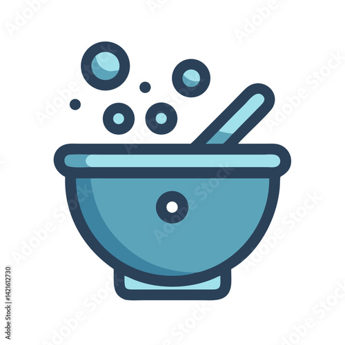 Potion Bowl Icon Representing Alchemical Brewing and Magical Preparation