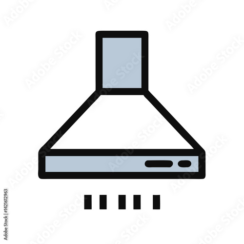Range Hood Icon Representing Kitchen Ventilation and Cooking Exhaust System