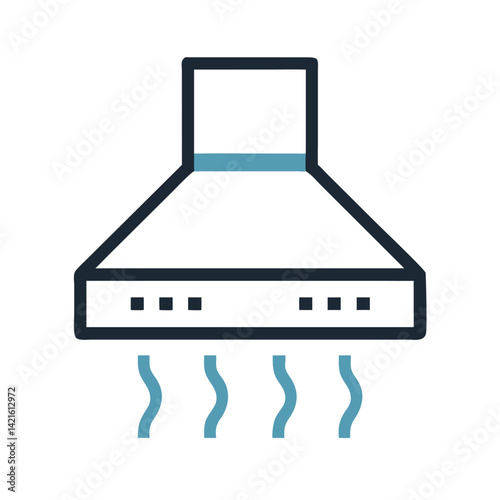 Range Hood Icon Representing Kitchen Ventilation and Cooking Exhaust System