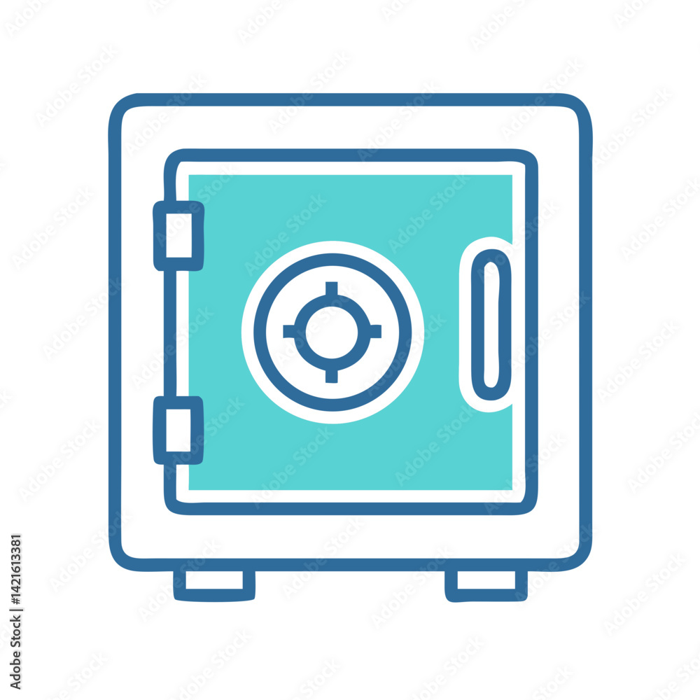 Safe Vault Icon Representing Money Security and Financial Protection Safe Vault Icon Representing Money Security and Financial Protection