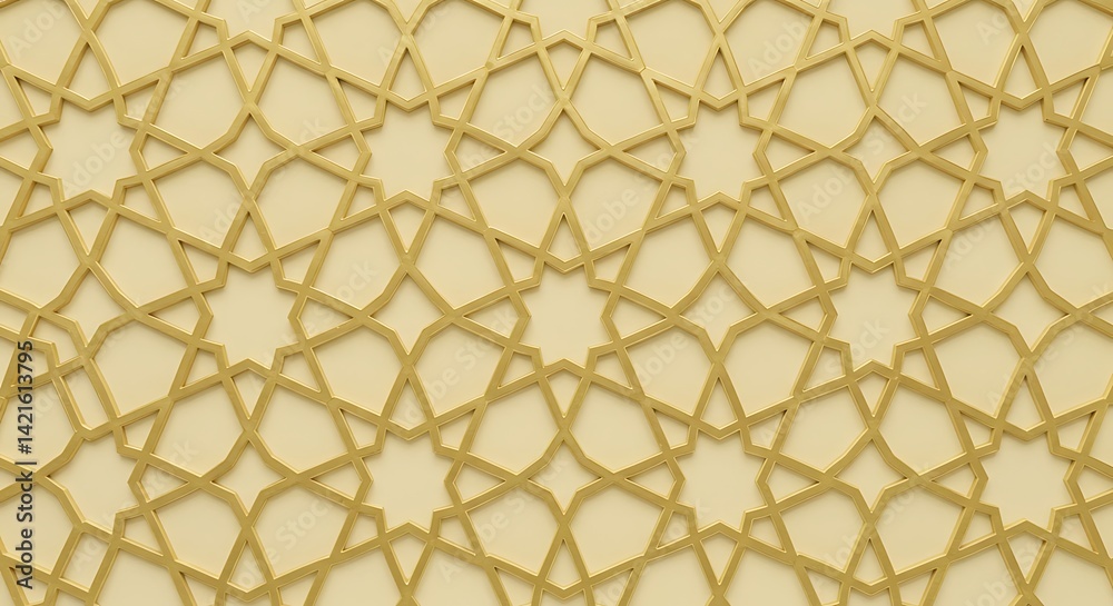 Naklejka premium Geometric Pattern Art with Beige Tone for Background Design