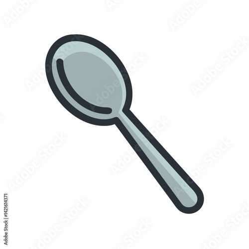 Tablespoon Icon Representing Cooking Spoon Tool and Kitchen Measurement