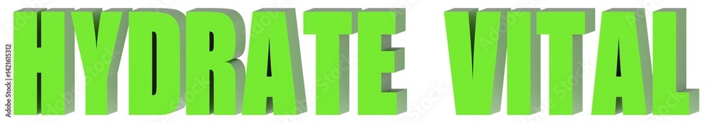 Fototapeta premium Hydrate Vital - 3d text , 3d render