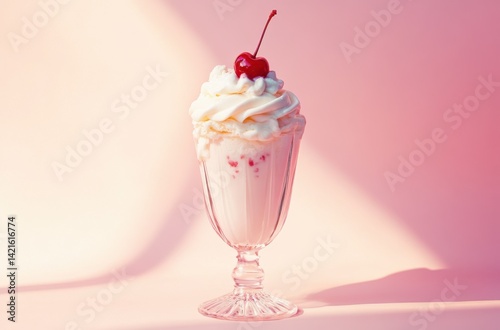 Wallpaper Mural Ice cream sundae with a cherry on top, pastel-colored Torontodigital.ca