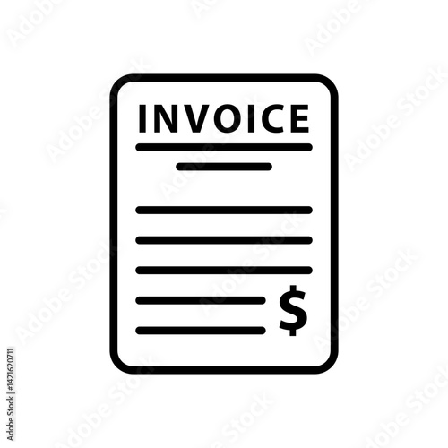 Invoice  icon vector design templates simple and modern