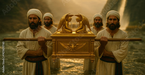 Crossing the Jordan River - The Priests Carry the Ark Across the Jordan