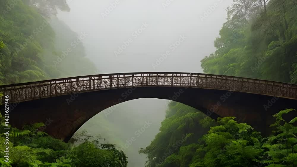  A long old wooden bridge 