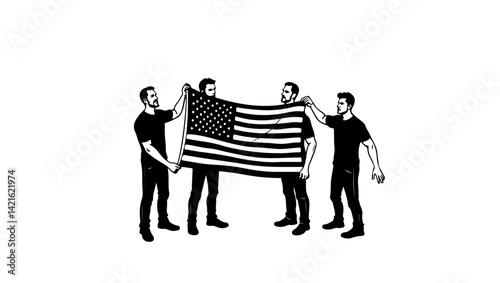 silhouette of a man holding a flag of italy, silhouette, vector, people, illustration, woman, fishing, fisherman, sport, black, art, person, sword, rope, business, warrior, ninja, fun, child