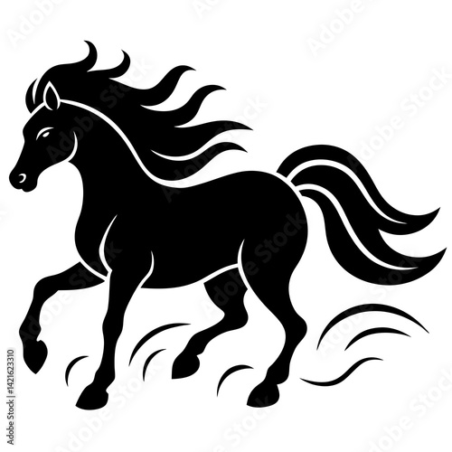 horse silhouette vector