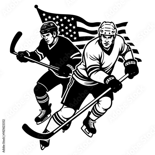 hockey player silhouette, vector, sport, illustration, drawing, player, hockey, people, sketch, cartoon, warrior, men, sword, design, woman, dog, walking, ball, child