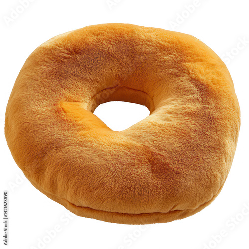 Soft Doughnut Pillow: A whimsical cushion design against a dark background
