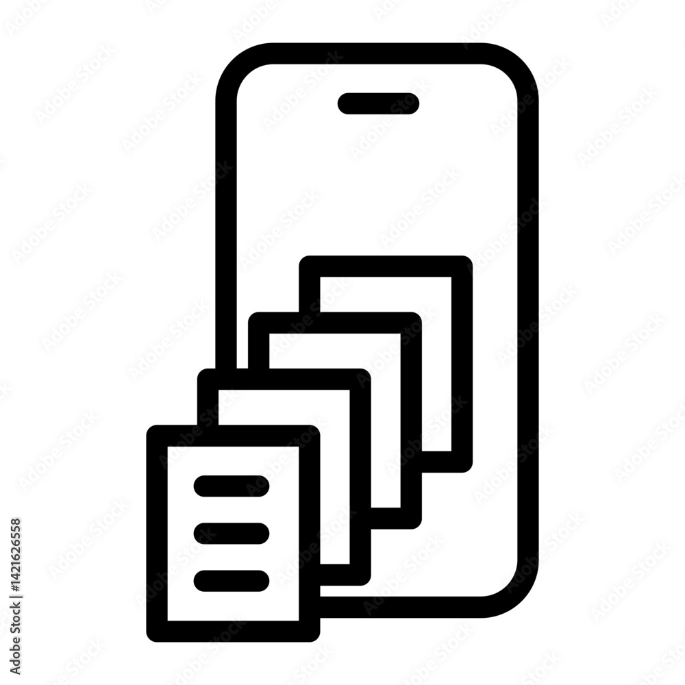AR app file selection - Line icon AR app file selection - Line icon