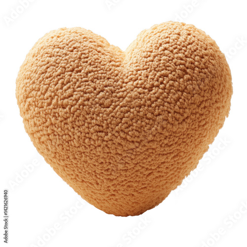 Textured heart object conveys feeling on dark stage presents tender emotion