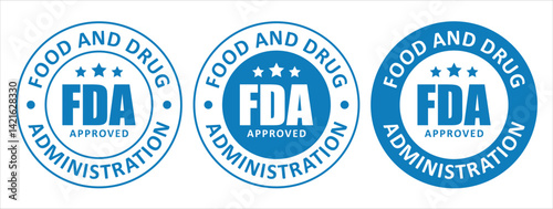FDA Approved Logo Template Illustration Official Vector Design
